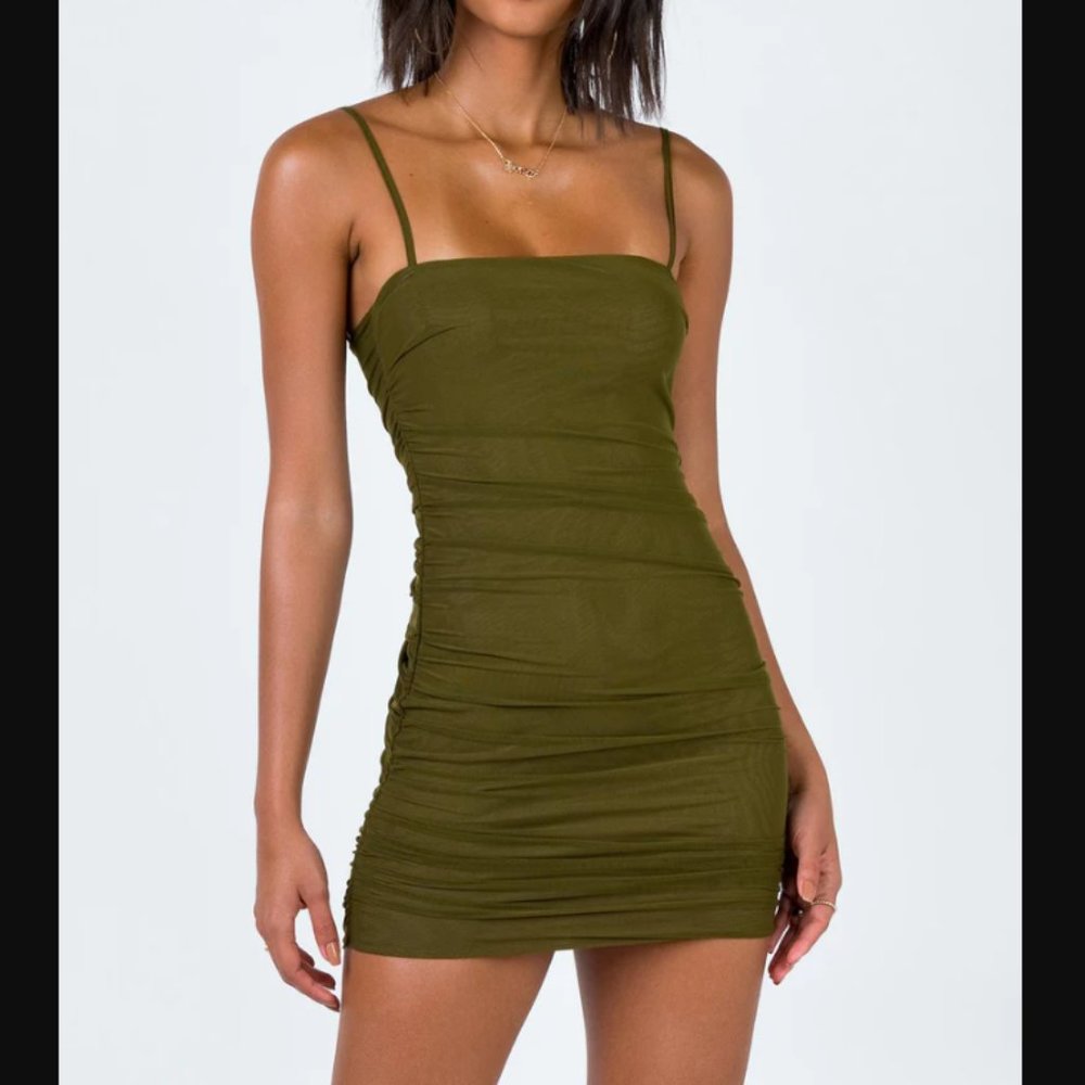 Princess Polly Shivani Green Mini Dress